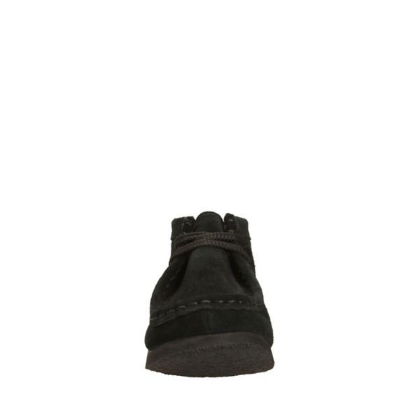 Clarks Boys Wallabee Boot Casual Shoes Black | CA-159873